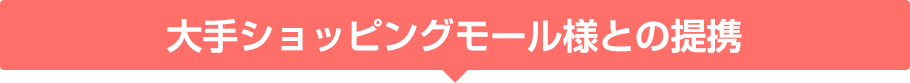 大手ショッピングモール様との提携